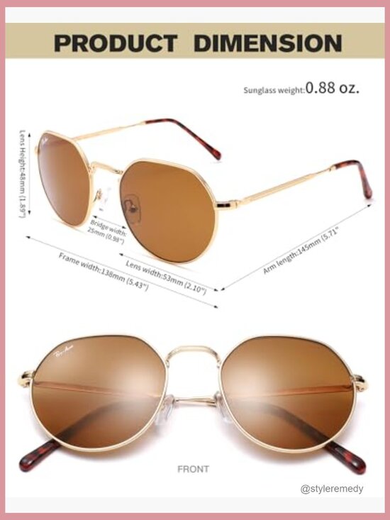 Metal Frame Round Sunglasses with Glass Lens UV Protection main image 6